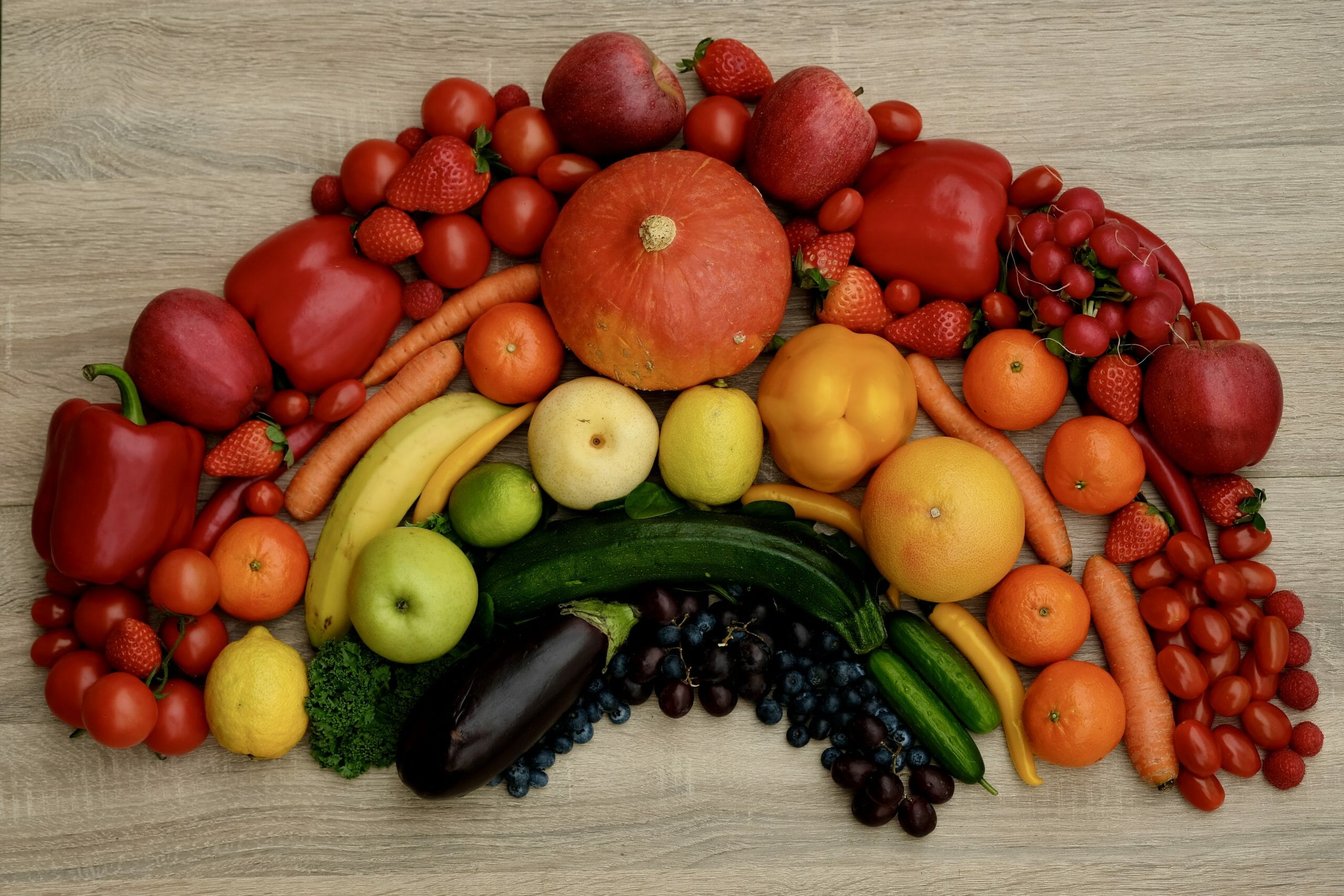 Regenbogen Essen - Regenbogendiät - die wohl sinnvollste Diätform - sekundäre Pflanzenstoffe